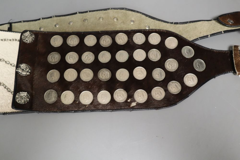 An Argentine horse-riders belt, ornamented with faux coins